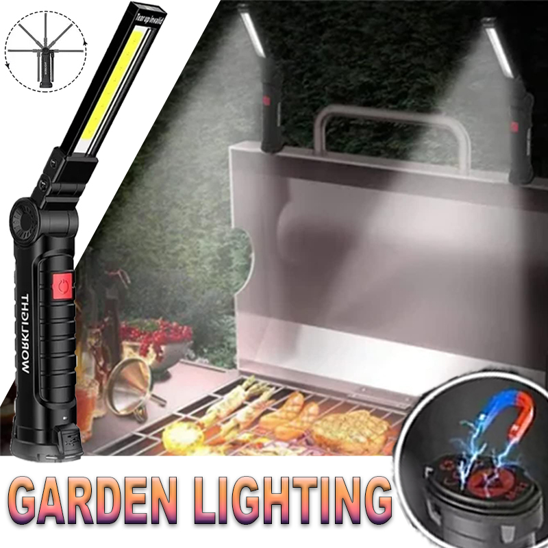 Outdoor Lighting Setup - Torcia LED portatile con gancio magnetico