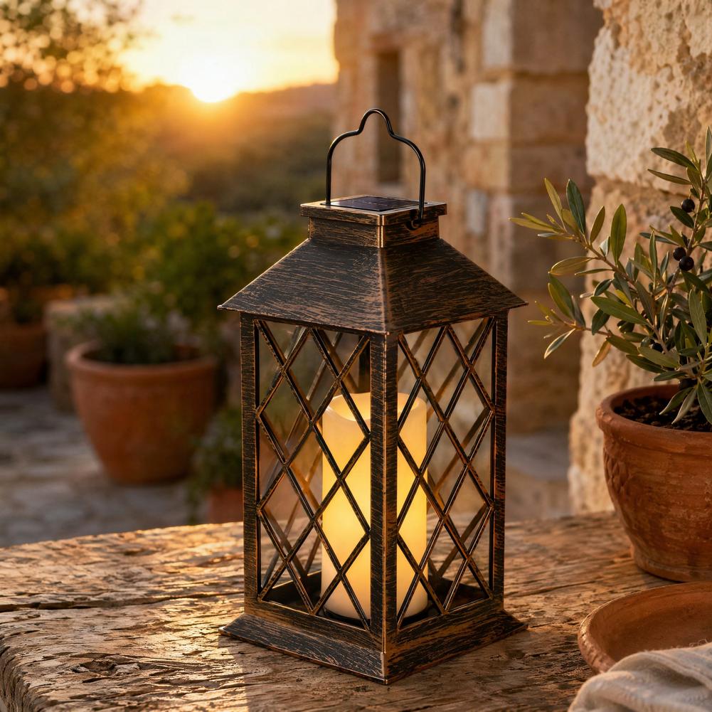 Outdoor Lighting Yard - Lanterna Solare Retrò, Lanterna Solare a