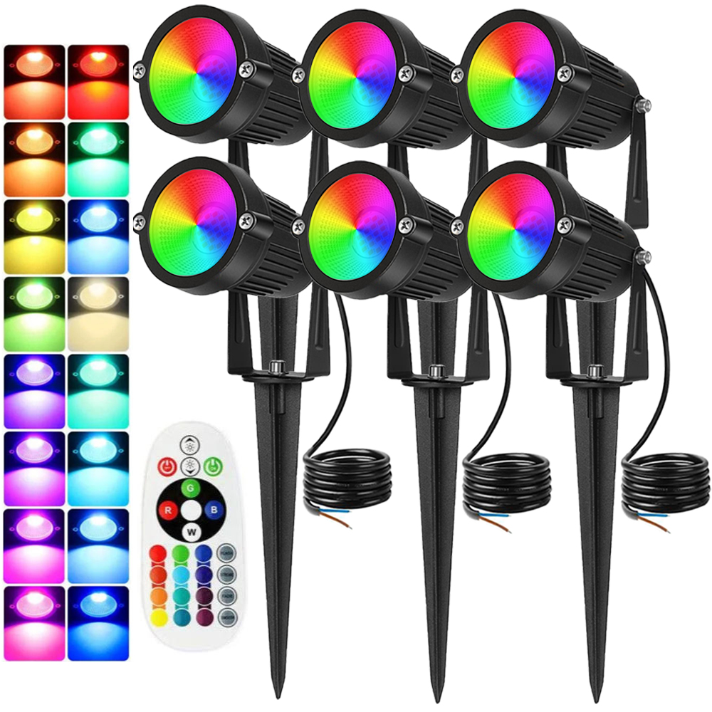 Outdoor Lighting Yard - Illuminazione paesaggistica RGBW 10W con faretto