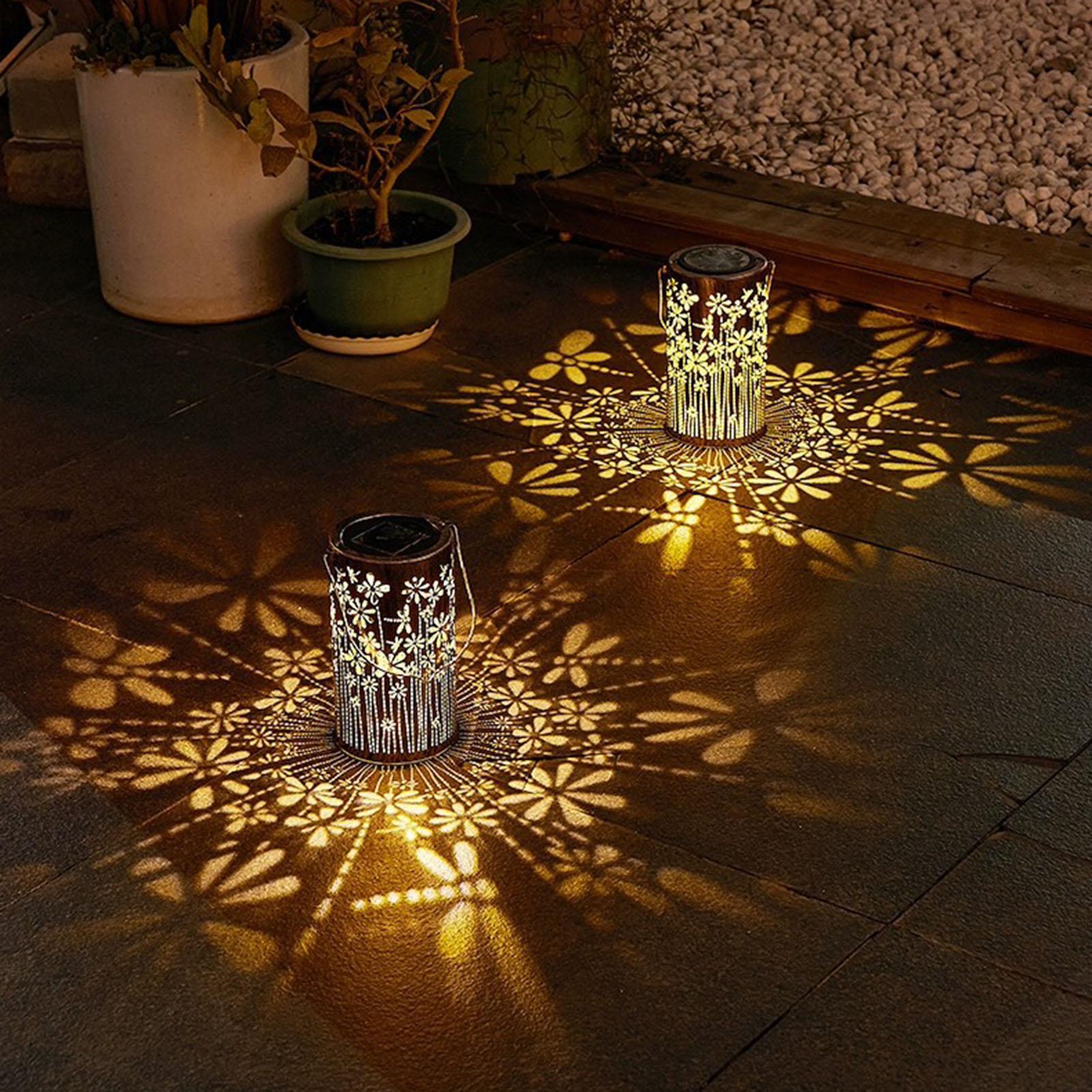 Outdoor Lighting Yard - Lanterne Solari Colorate in Metallo a