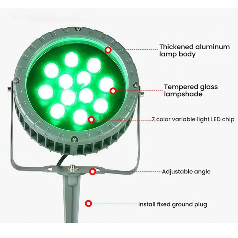 Outdoor Lighting Ground Fixtures - Lampada a LED RGB Proiettore da