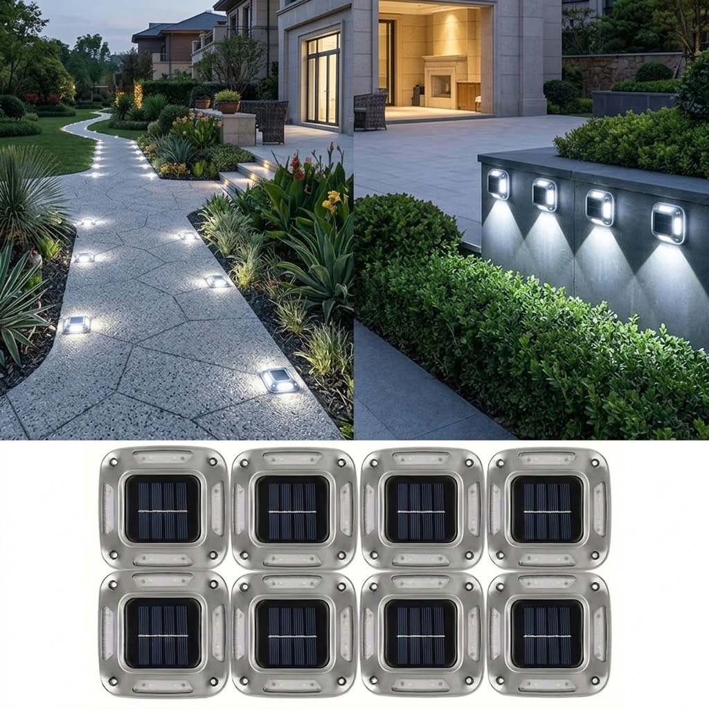 8 Luci Solari da Giardino per  - Outdoor Lighting Ground Fixtures recensione e prezzo