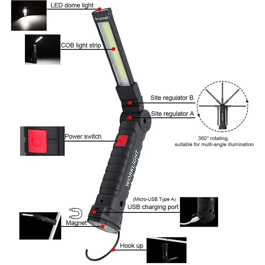 Torcia LED portatile con ganci - Outdoor Lighting Setup recensione e prezzo