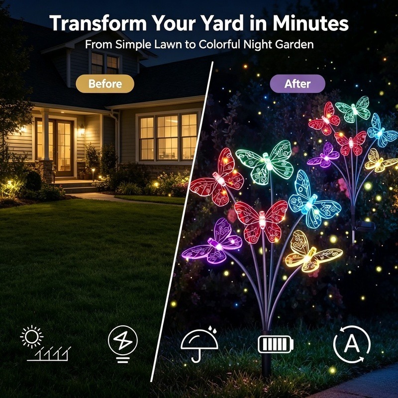 Luci a Farfalla Alimentate a E - Outdoor Lighting Yard recensione e prezzo