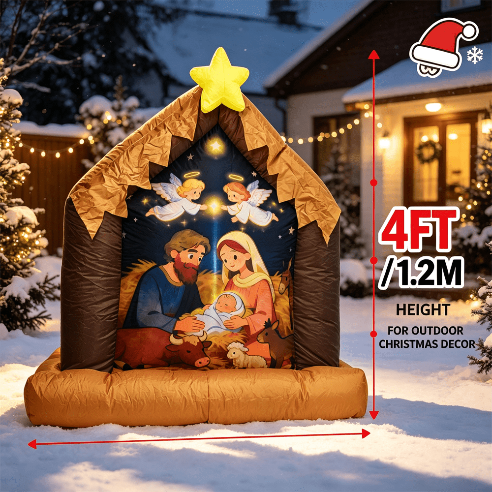 Scena della Natività Gonfiabil - Xmas Outdoor Lighting Decorations recensione e prezzo