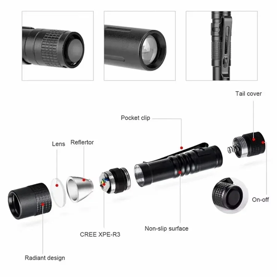 1-4 pezzi mini torcia portatil - Outdoor Lighting Setup recensione e prezzo