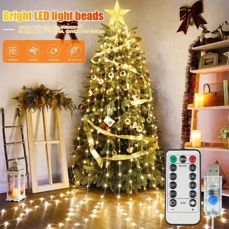 Luci a cascata a forma di stel - Xmas Outdoor Lighting Decorations recensione e prezzo