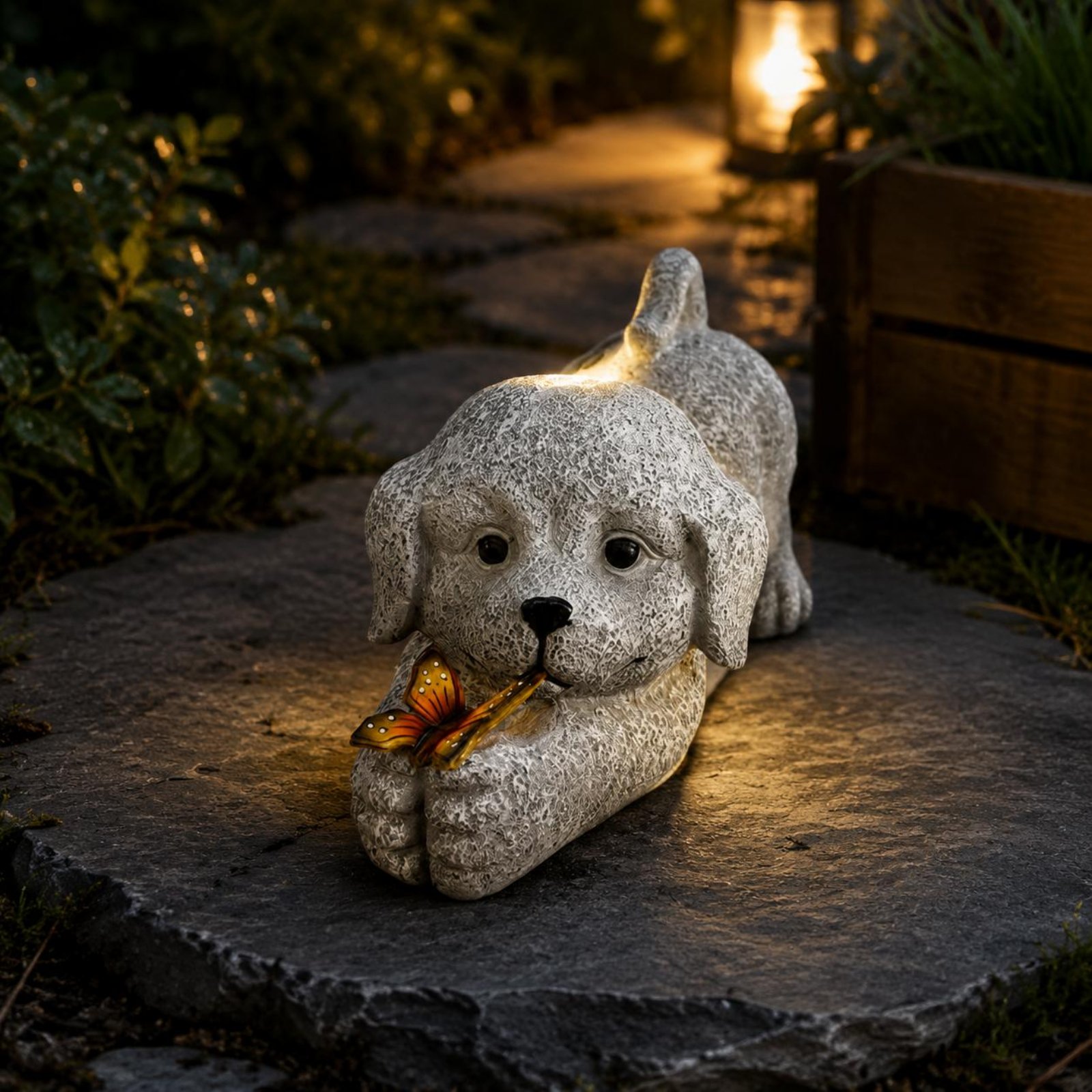 Statua di cane solare in resin - Outdoor Lighting Yard recensione e prezzo