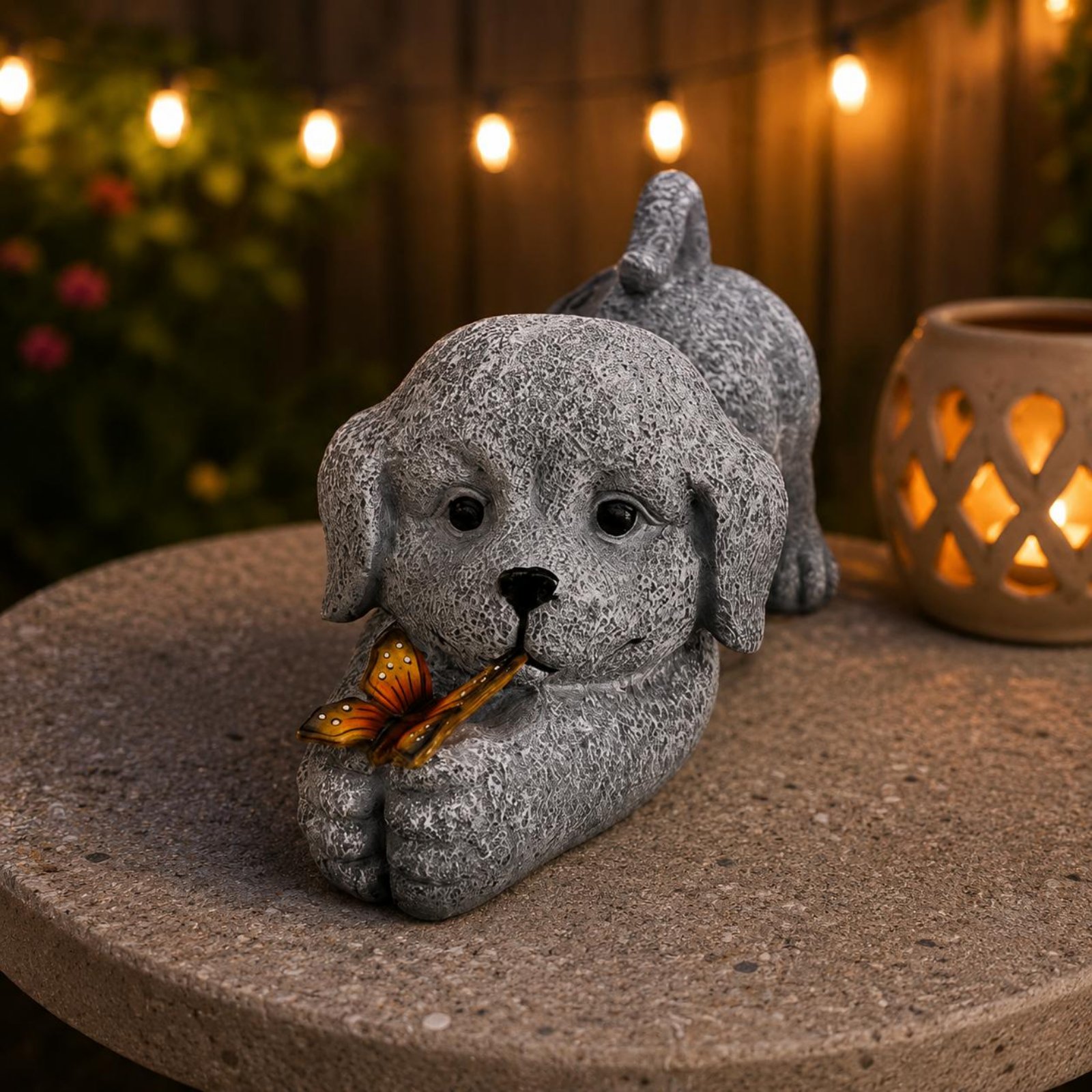 Statua di cane solare in resin - Outdoor Lighting Yard recensione e prezzo