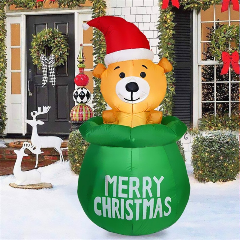 5FT natale gonfiabile decorazi - Xmas Outdoor Lighting Decorations recensione e prezzo