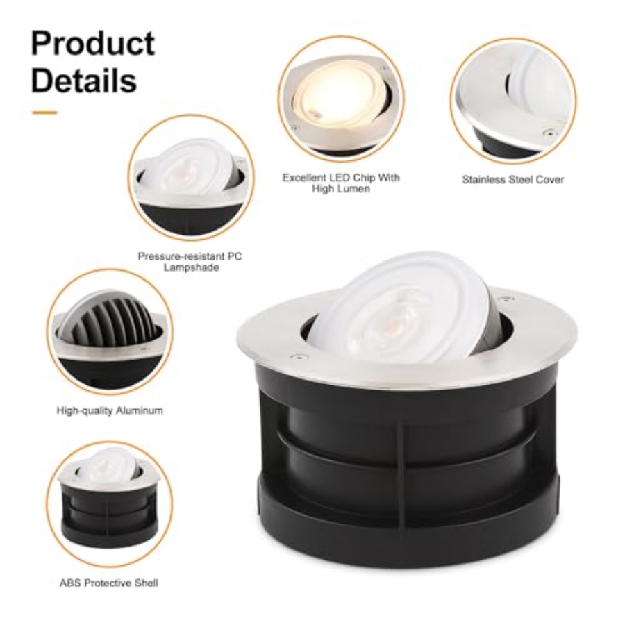 Lampada da Incasso Orientabile - Outdoor Lighting Ground Fixtures recensione e prezzo